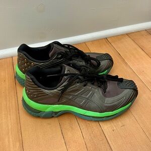 Kiko kostadinov for Asics Charcoal Grey and Green Sneakers